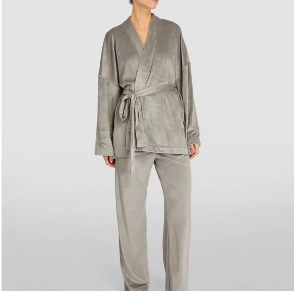 SKIMS Velour Wrap Pajama Set